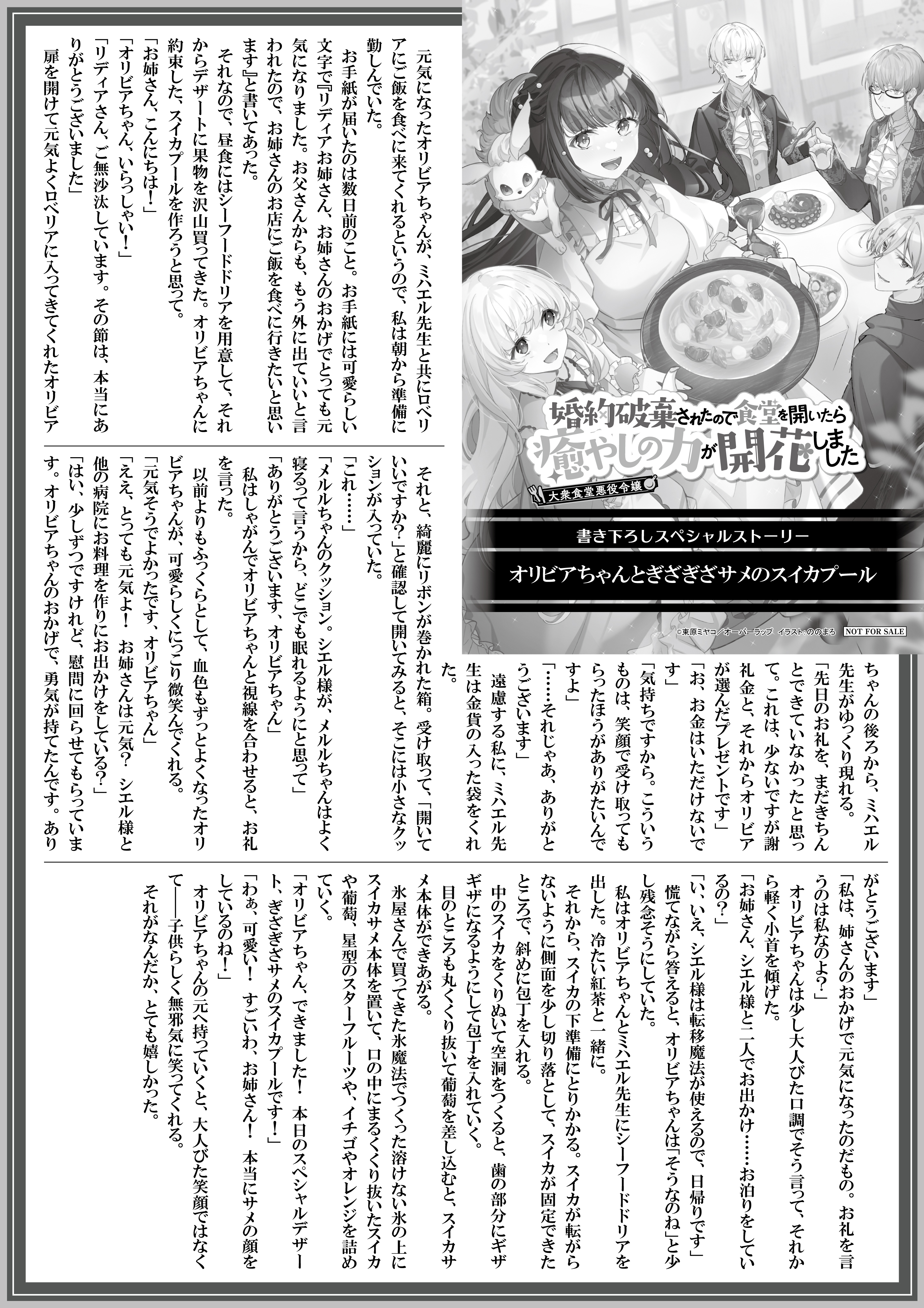 【ノベルス】『大衆食堂悪役令嬢-2　～婚約破棄されたので食堂を開いたら癒やしの力が開花しました～』A4SSペーパー